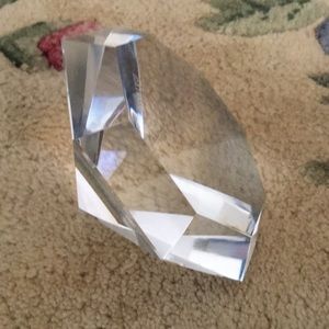 Vintage Tiffany and Co Large Crystal Paperweight